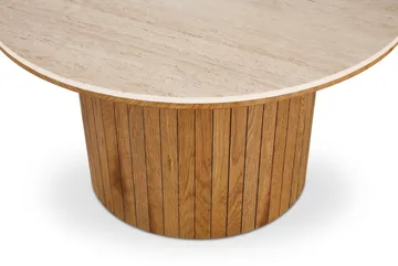 Arvo sofabord rundt 80 cm travertin - Eik - Møbler - Bord - Sofabord