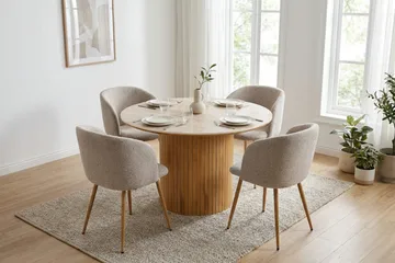 Arvo Spisebord Rundt 120 cm - Eik - Møbler - Bord - Spisebord & kjøkkenbord