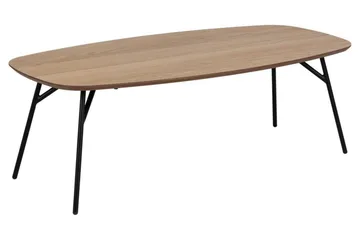 Arwina Ovalt Sofabord 120 cm med Organisk Bordplate i Eik - Brun - Møbler - Bord - Sofabord
