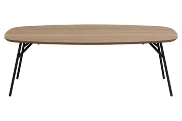 Arwina Ovalt Sofabord 120 cm med Organisk Bordplate i Eik - Brun - Møbler - Bord - Sofabord