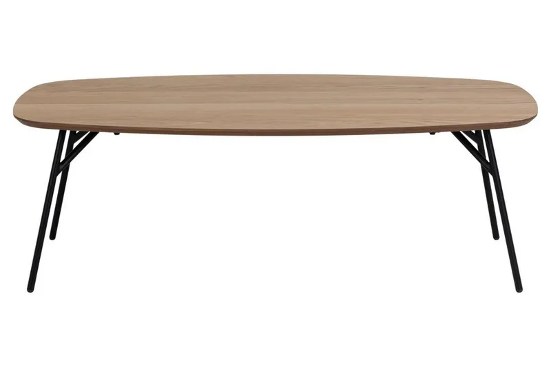 Arwina Ovalt Sofabord 120 cm med Organisk Bordplate i Eik - Brun - Møbler - Bord - Sofabord