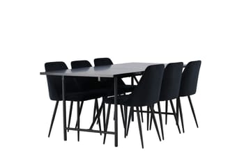 Astrid spisebord 90 cm med 6 Night spisestoler - Møbler - Bord - Spisegrupper
