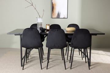 Astrid spisebord 90 cm med 6 Polar kjøkkenstoler - Møbler - Bord - Spisegrupper