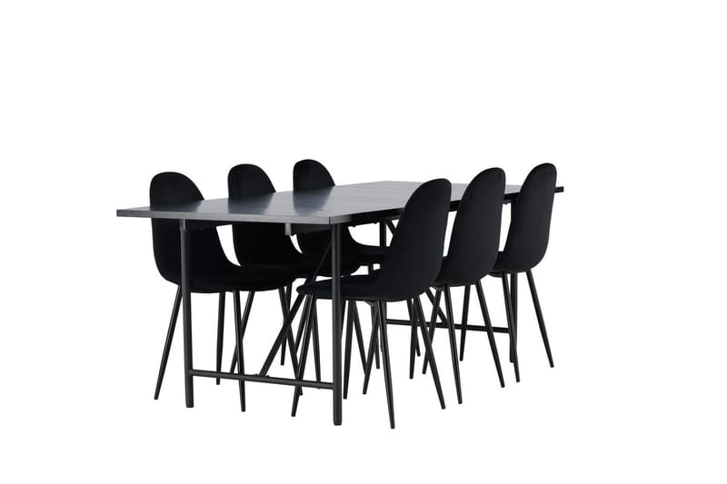 Astrid spisebord 90 cm med 6 Polar kjøkkenstoler - Møbler - Bord - Spisegrupper