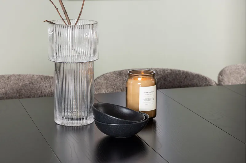 Astrid Spisegruppe 200 cm Rektangulær med 6 Modesto Stoler - Sort - Møbler - Bord - Spisegrupper