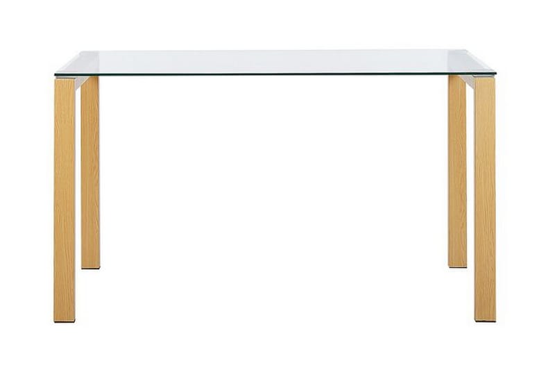 Atavir Spisebord 130 cm - Glass/Lysebrun - Spisebord & kjøkkenbord