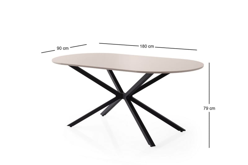 Aura Spisebord 180 cm Rektangulært - Brun - Møbler - Bord - Spisebord & kjøkkenbord