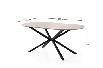 Aura Spisebord 180 cm Rektangulært - Hvit - Møbler - Bord - Spisebord & kjøkkenbord