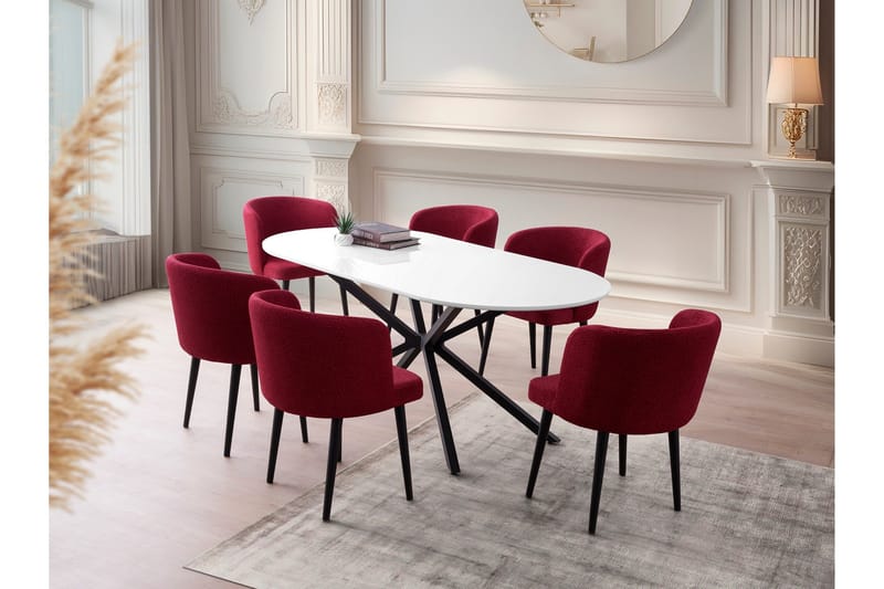 Aura Spisebord 180 cm Rektangulært - Hvit - Møbler - Bord - Spisebord & kjøkkenbord