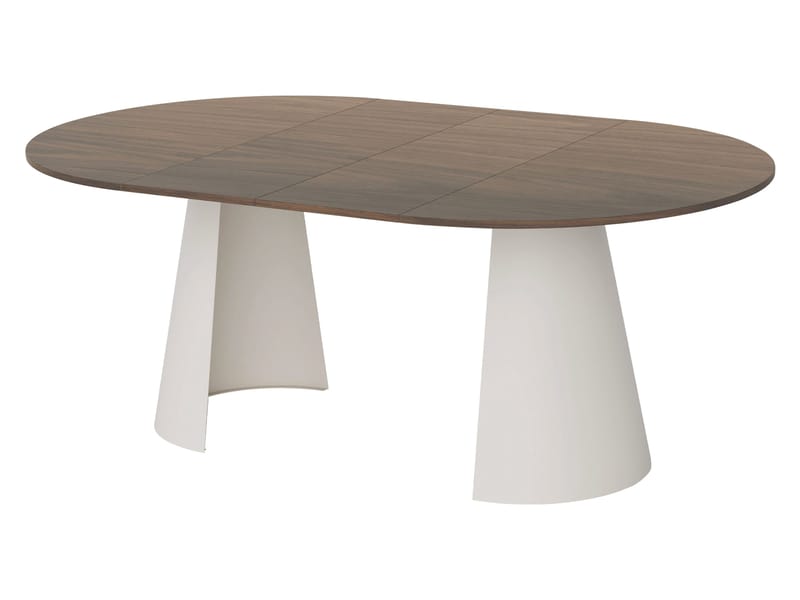 Aurion Rundt Uttrekkbart Spisebord 100–176 cm - svart marmor/kobber - Møbler - Bord - Spisebord & kjøkkenbord