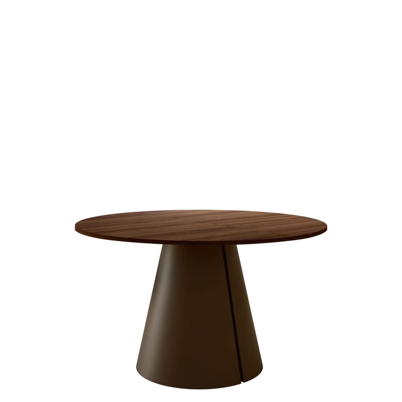 Aurion Rundt Uttrekkbart Spisebord 120–196 cm, brun/kobber