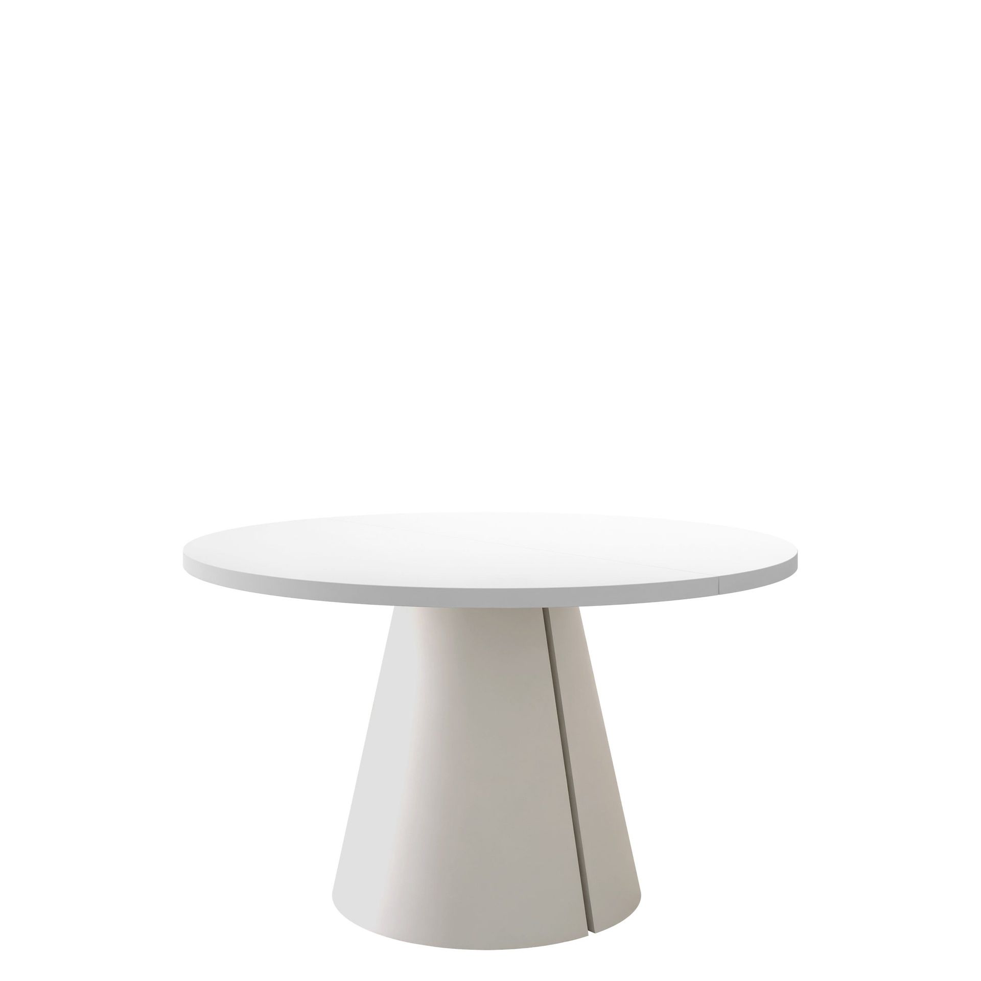 Aurion Spisebord rundt uttrekkbart 100-174 cm - Beige, hvit