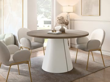 Aurion Spisebord rundt uttrekkbart 100-174 cm - Møbler - Bord - Spisebord & kjøkkenbord