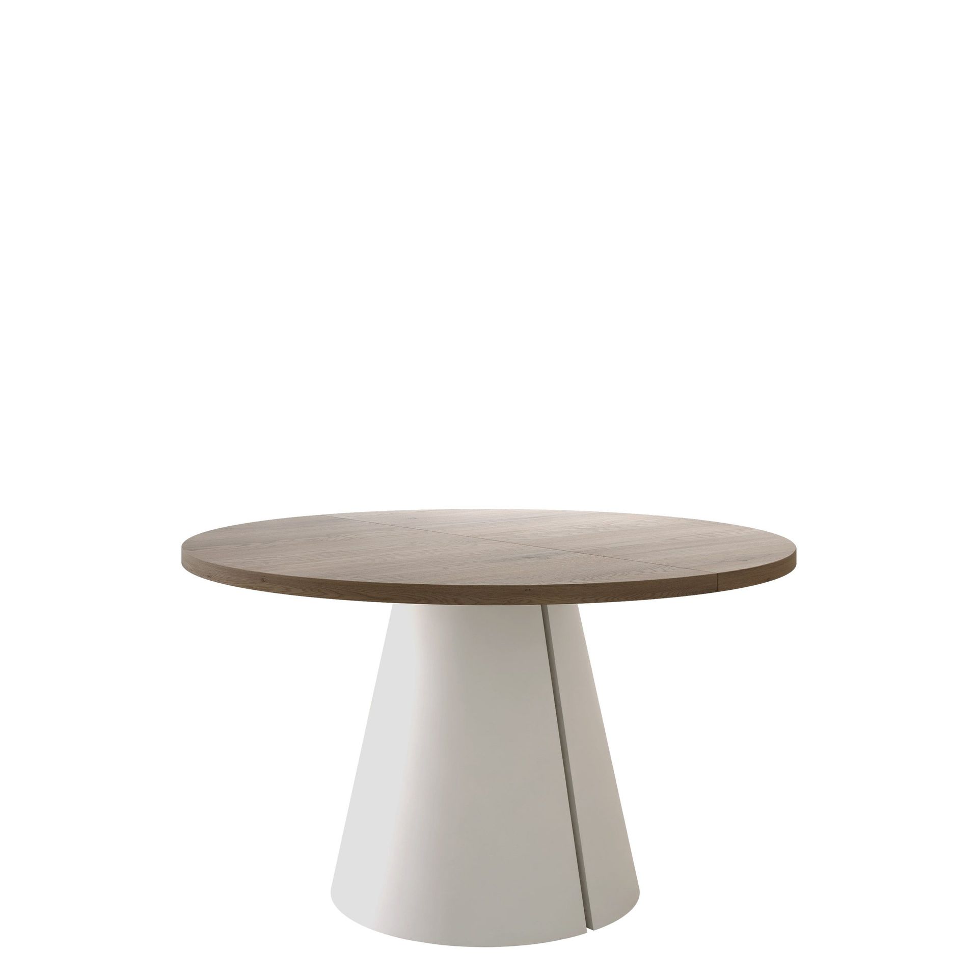 Aurion Spisebord rundt uttrekkbart 120-196 cm - beige, lysebrun