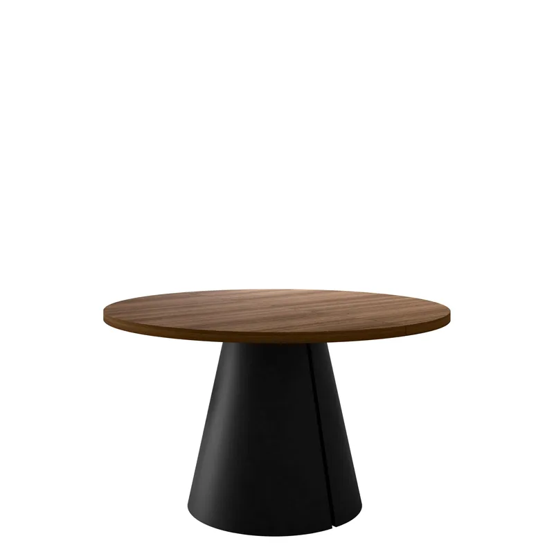 Aurion Spisebord rundt uttrekkbart 120-196 cm - svart, brun - Møbler - Bord - Spisebord & kjøkkenbord