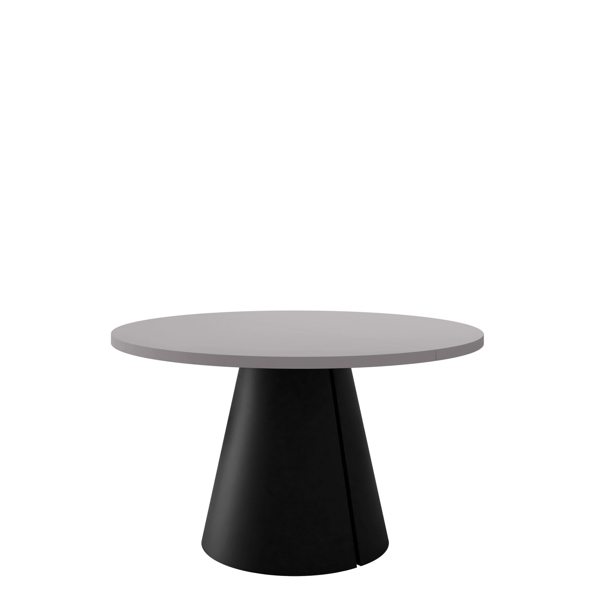 Aurion Spisebord rundt uttrekkbart 120-196 cm - svart, grå