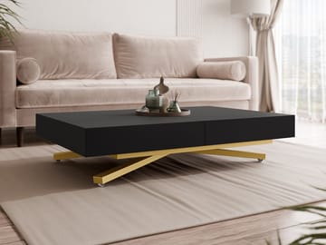 Avendi sofabord 120 cm - Gull/svart - Møbler - Bord - Sofabord