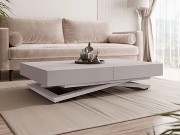 Avendi sofabord 120 cm - Sølv, beige - Møbler - Bord - Sofabord