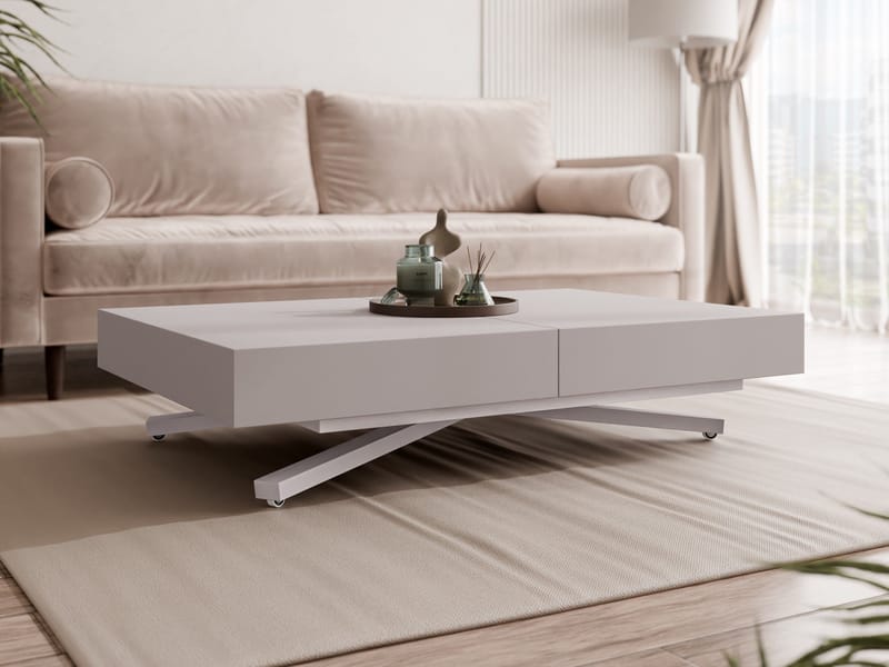 Avendi sofabord 120 cm - Sølv, beige - Møbler - Bord - Sofabord