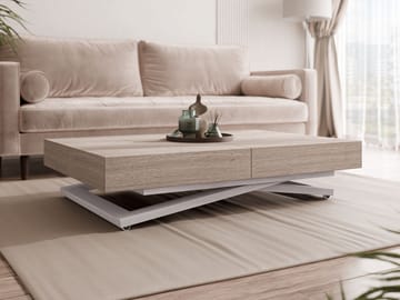Avendi sofabord 120 cm - Sølv, lysebrun - Møbler - Bord - Sofabord