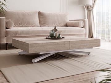 Avendi sofabord 120 cm - Sølv/ lysebrun - Møbler - Bord - Sofabord