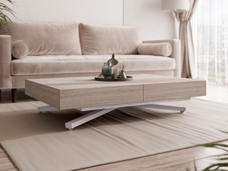 Avendi sofabord 120 cm - Sølv/ lysebrun - Møbler - Bord - Sofabord