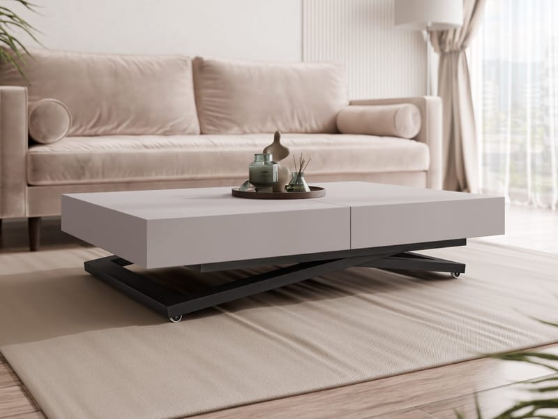 Avendi sofabord 120 cm - Svart, beige - Møbler - Bord - Sofabord
