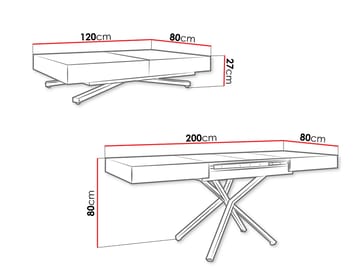 Avendi sofabord 120 cm - Svart, brun - Møbler - Bord - Sofabord