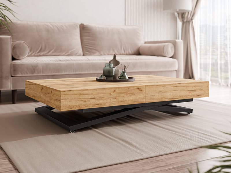 Avendi sofabord 120 cm - Svart, natur - Møbler - Bord - Sofabord