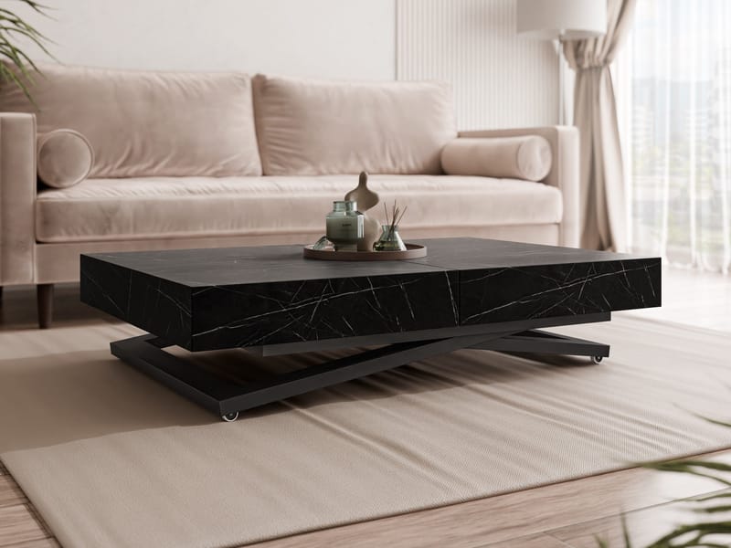 Avendi sofabord 120 cm - Svart, svart marmor - Møbler - Bord - Sofabord