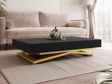 Avendi uttrekkbart sofabord 200 cm - gull/svart - Møbler - Bord - Sofabord