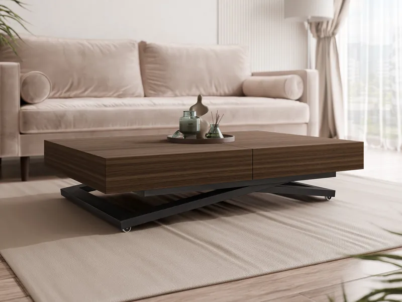 Avendi uttrekkbart sofabord 200 cm - svart, brun - Møbler - Bord - Sofabord