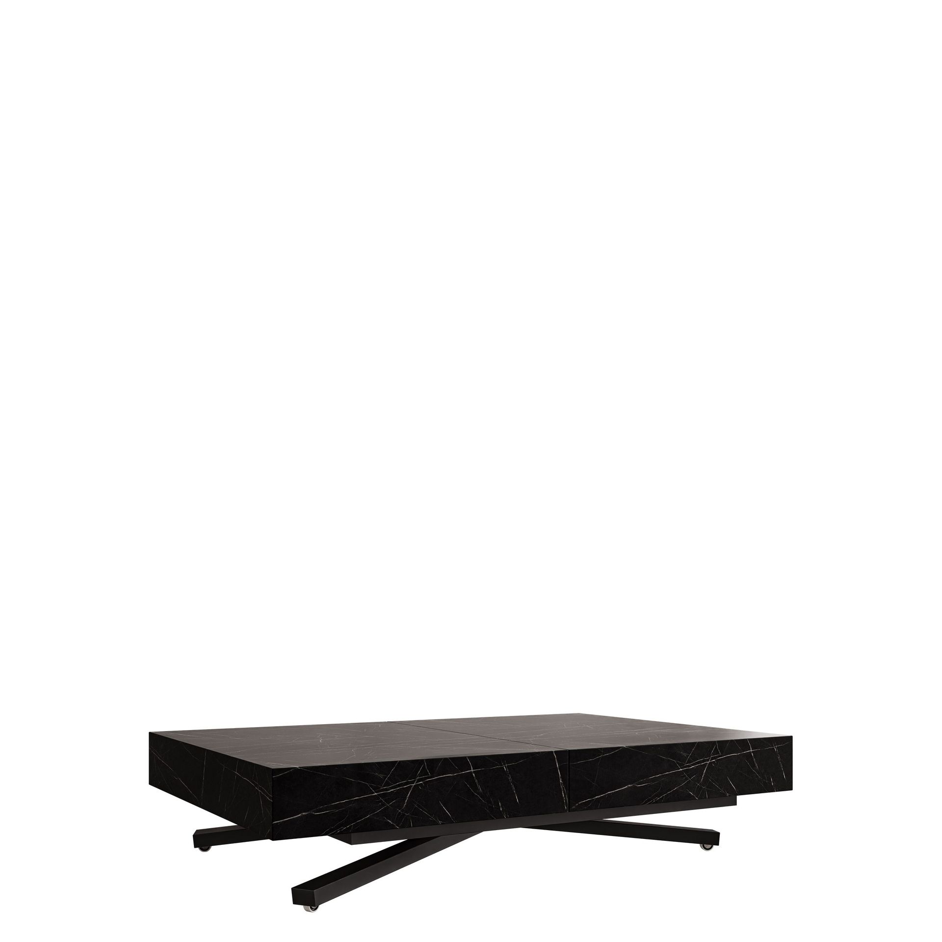 Avendi uttrekkbart sofabord 200 cm - svart, svart marmor