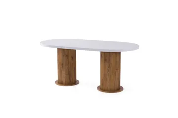 Babilas Spisebord 180 cm Oval - Hvit - Møbler - Bord - Spisebord & kjøkkenbord