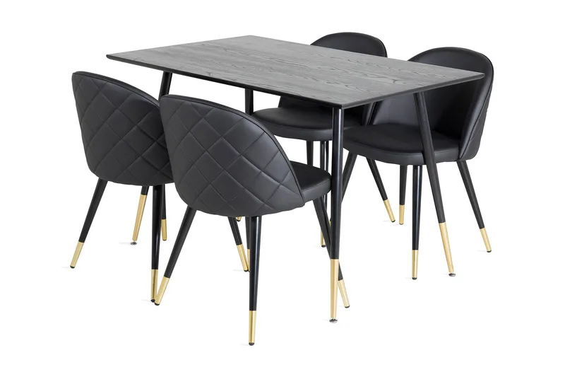 Balisa Spisebord 120 cm Med 4 Valera Spisestoler