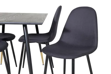 Balisa Spisegruppe 120 cm inkl. 4 Ypas Stoler - Svart - Møbler - Bord - Spisegrupper