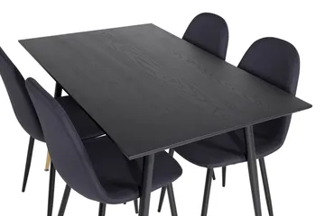 Balisa Spisegruppe 120 cm inkl. 4 Ypas Stoler - Svart - Møbler - Bord - Spisegrupper