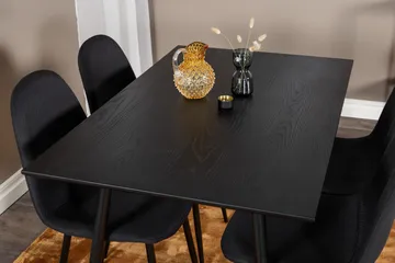 Balisa Spisegruppe 120 cm inkl. 4 Ypas Stoler - Svart - Møbler - Bord - Spisegrupper
