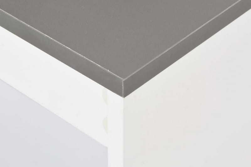 Barbord med hylle hvit 110x50x103 cm - Hvit - Barbord & ståbord