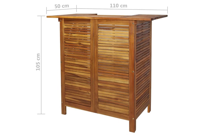 Barbord 110x50x105 cm heltre akasie - Akasie - Møbler - Bord - Barbord & ståbord