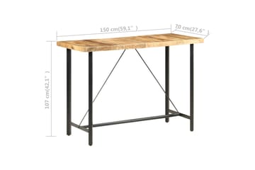Barbord 150x70x107 cm grov heltre mango - Møbler - Bord - Barbord & ståbord