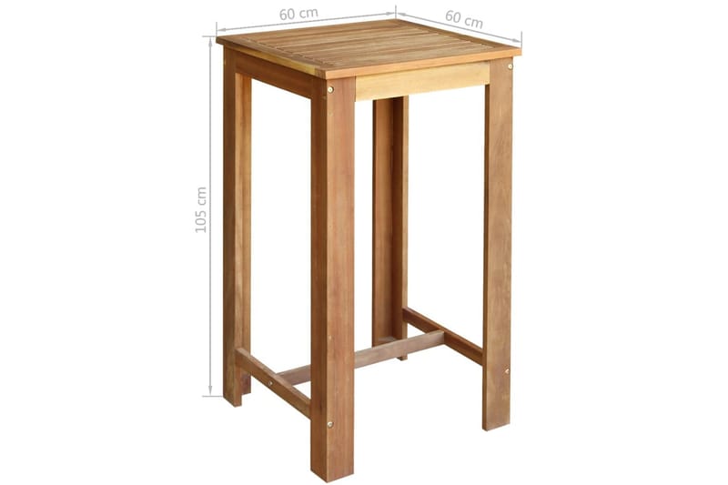 Barbord heltre akasie 60x60x105 cm - Akasie - Møbler - Bord - Barbord & ståbord