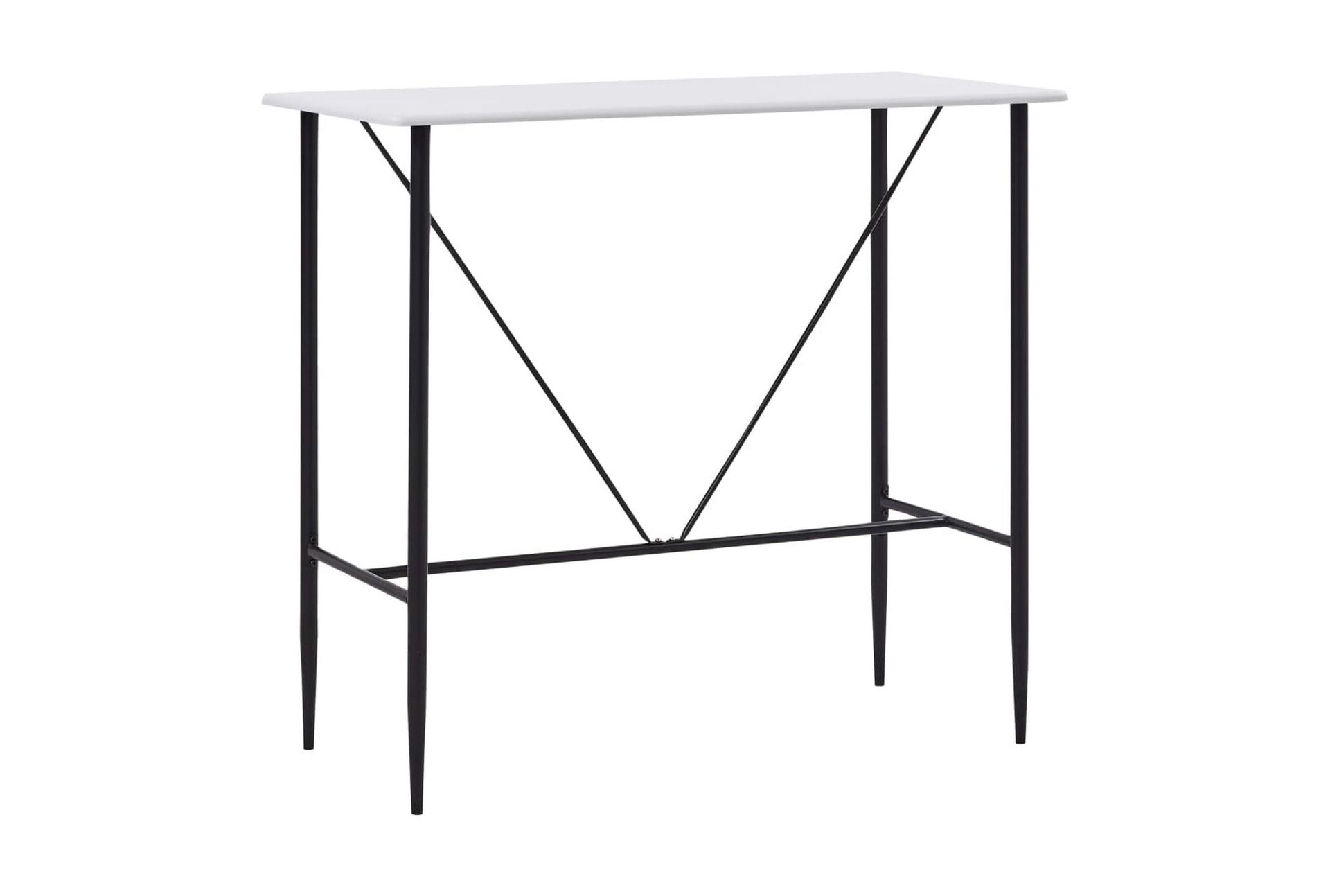 Barbord hvit 120x60x110 cm MDF - Møbler - Bord - Barbord & ståbord