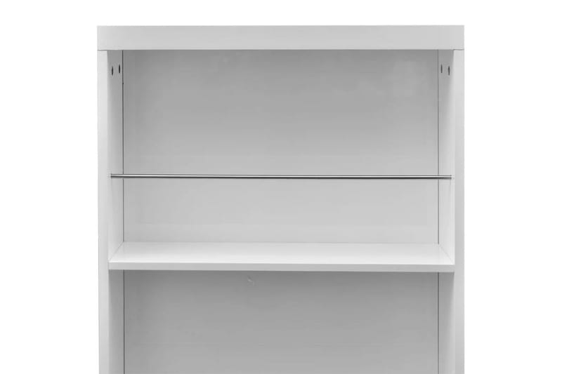 Barbord MDF med vinstativ høyglans hvit - Hvit Høyglans - Møbler - Bord - Barbord & ståbord
