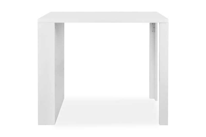 Barbord MDF med vinstativ høyglans hvit - Hvit Høyglans - Møbler - Bord - Barbord & ståbord