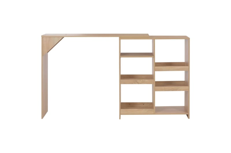 Barbord med flyttbar hylle eik 138x40x120 cm - Møbler - Bord - Barbord & ståbord