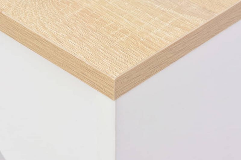 Barbord med flyttbar hylle hvit 138x40x120 cm - Møbler - Bord - Barbord & ståbord