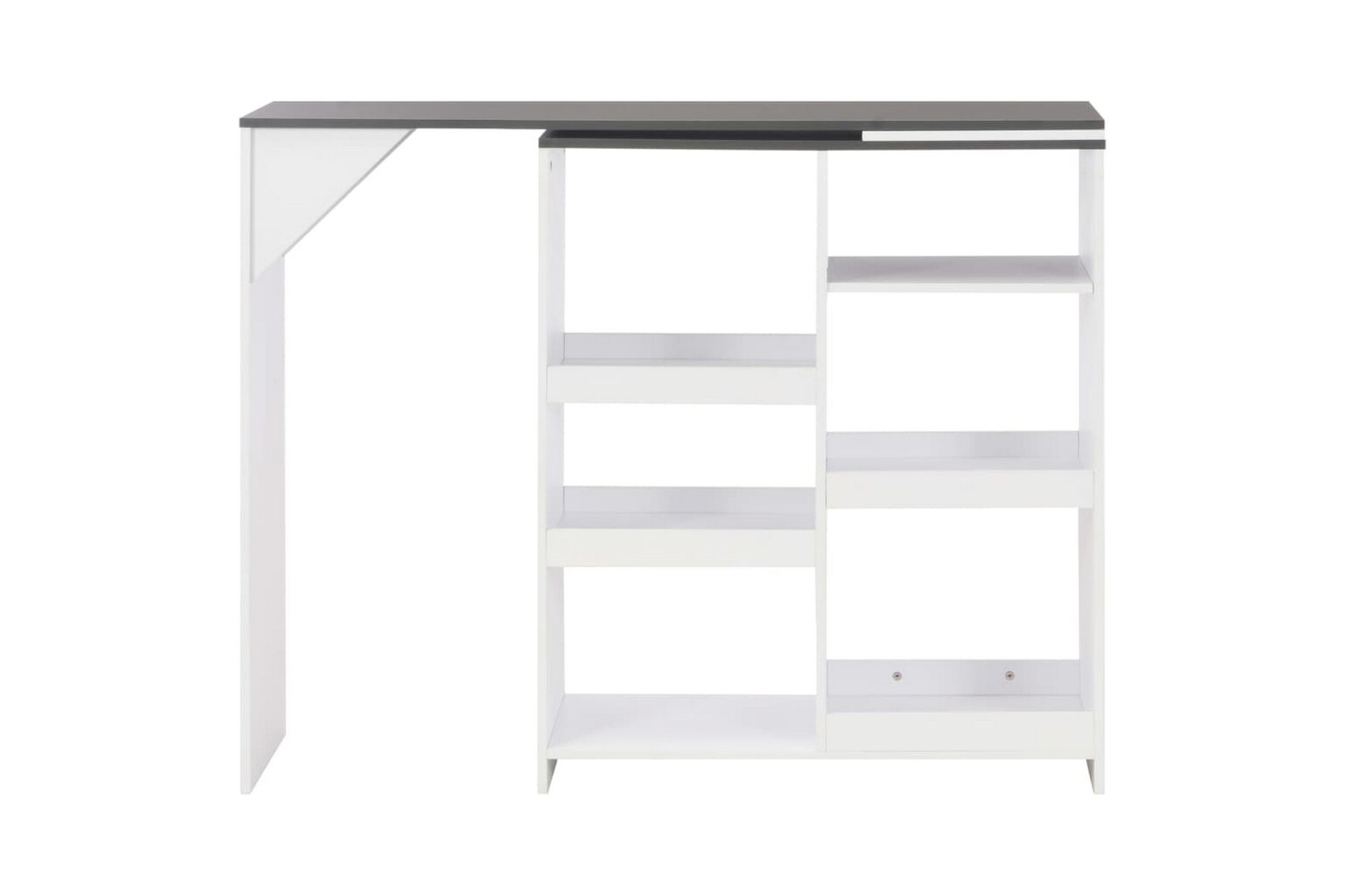 Barbord med flyttbar hylle hvit 138x40x120 cm - Møbler - Bord - Barbord & ståbord