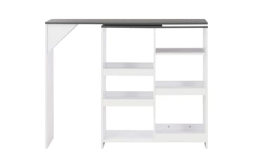 Barbord med flyttbar hylle hvit 138x40x120 cm - Møbler - Bord - Barbord & ståbord