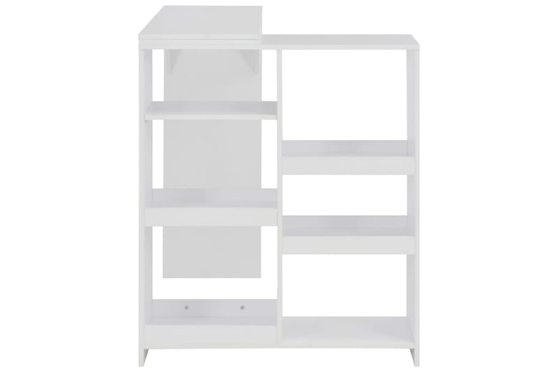 Barbord med flyttbar hylle hvit 138x40x120 cm - Møbler - Bord - Barbord & ståbord